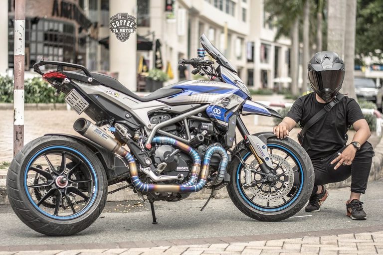 Ducati Hyperstrada độ ấn tượng với pô SC Project của biker Bình Dương