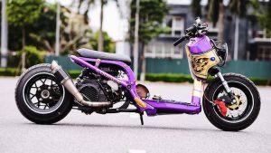 Honda Zoomer độ lowrider, sơn nghệ thuật đầy chất chơi