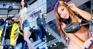 Rạo rực trước dàn chân dài nóng bỏng trong triển lãm mô tô