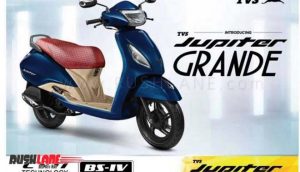 Xe tay ga TVS Jupiter Grande 5G được ra mắt với giá bán siêu rẻ