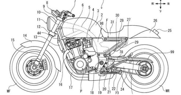 Lộ hình ảnh bằng sáng chế mẫu xe cafe racer mới của Honda