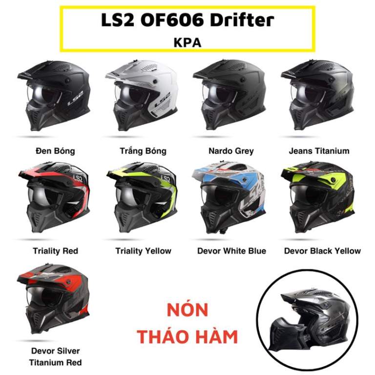 các loại mũ bảo hiểm mô tô