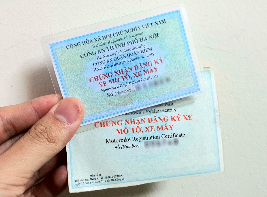 giấy tờ đăng ký xe máy