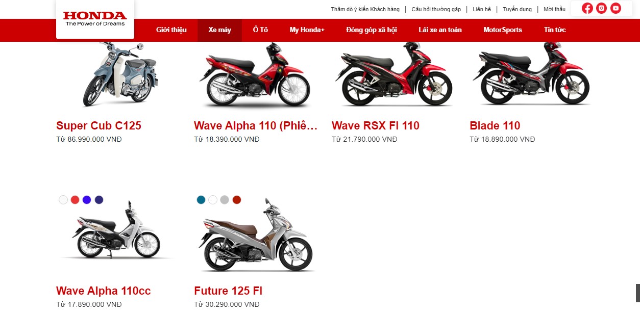 chiến lược giá Honda