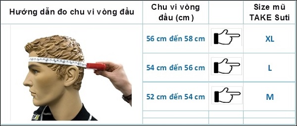 đo kích cỡ đầu