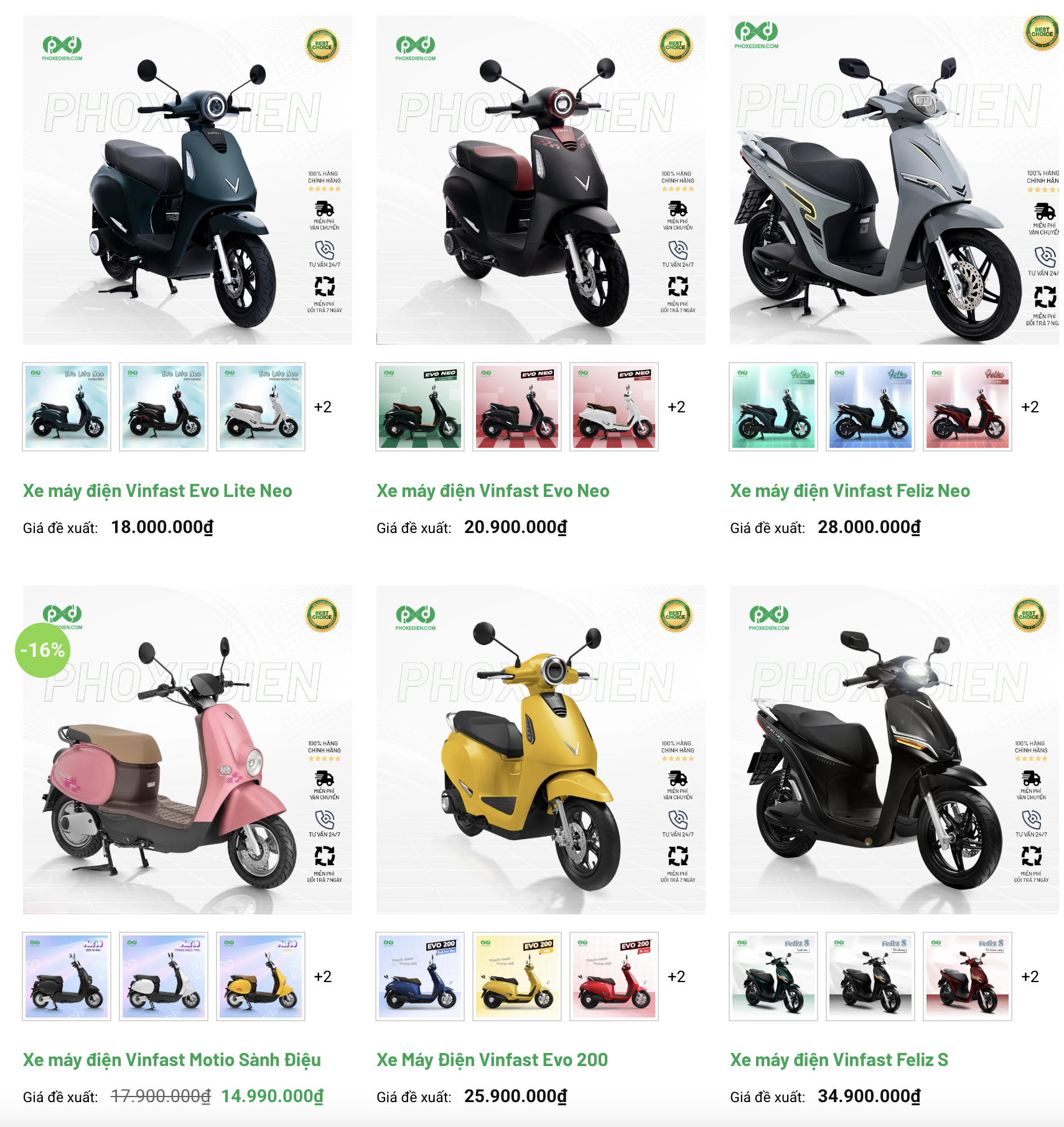 Dòng xe máy điện VinFast