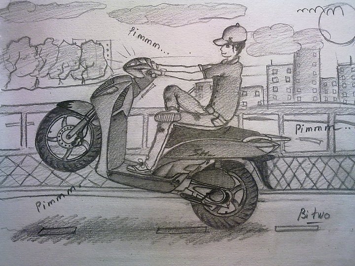 Người lái xe PKL bốc đầu Người lái xe PKL bốc đầu